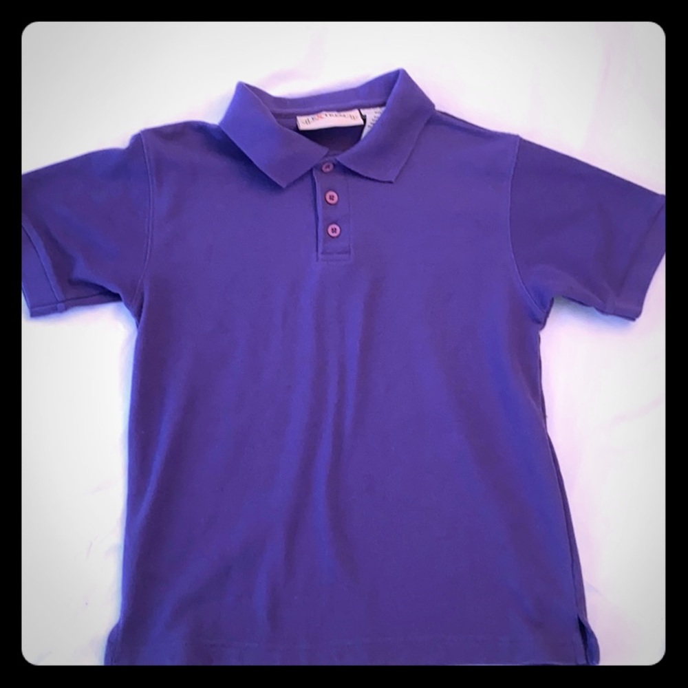 ❤️ 3/$15!! Boys purple golf shirt great condition